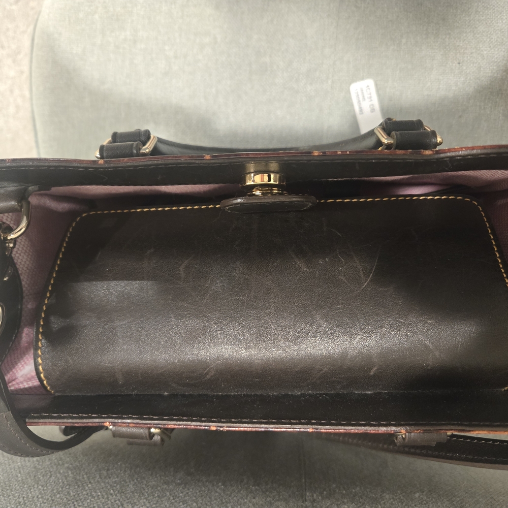 Dooney & Bourke Dark, Bergundy, Brown Crocodile Shoulder Bag - Picture 13 of 14